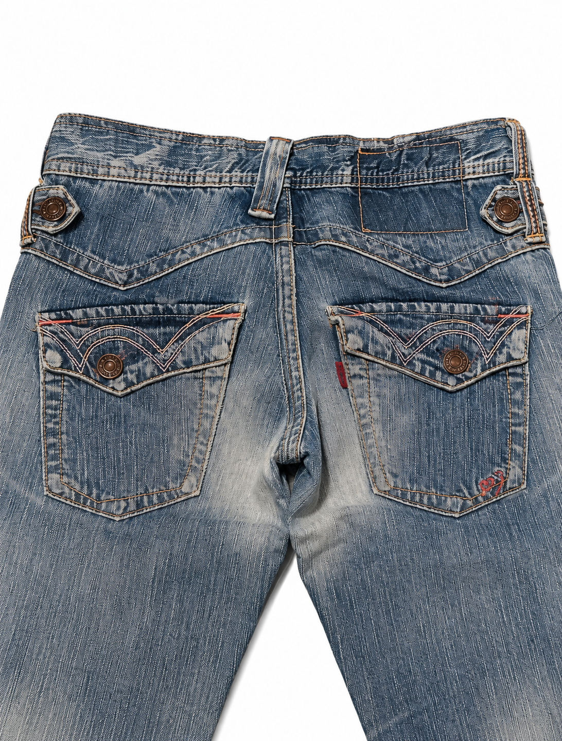 Edwin Japan Bootcut – Copper Stitch, Marbled Bleach