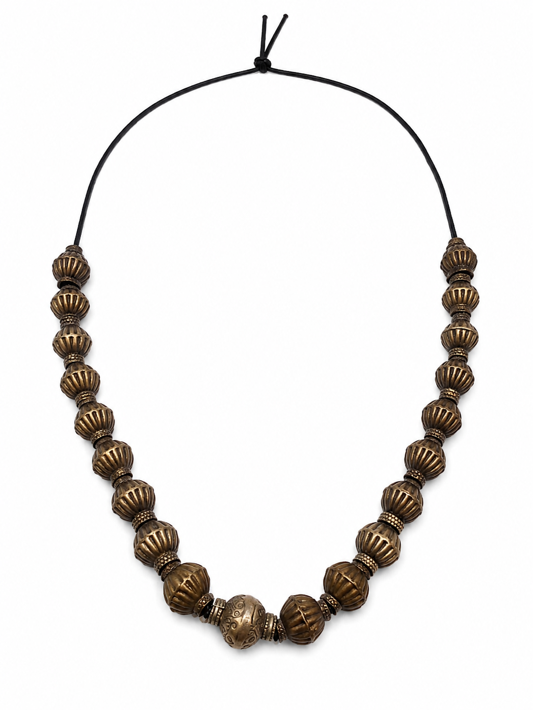 Antique Afghani Silver Balochi Bead Necklace