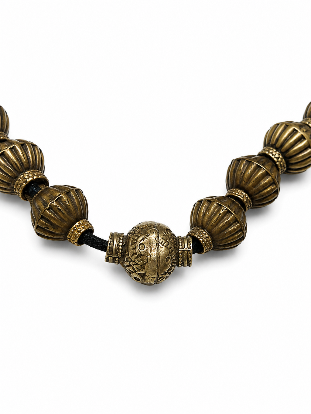 Antique Afghani Silver Balochi Bead Necklace