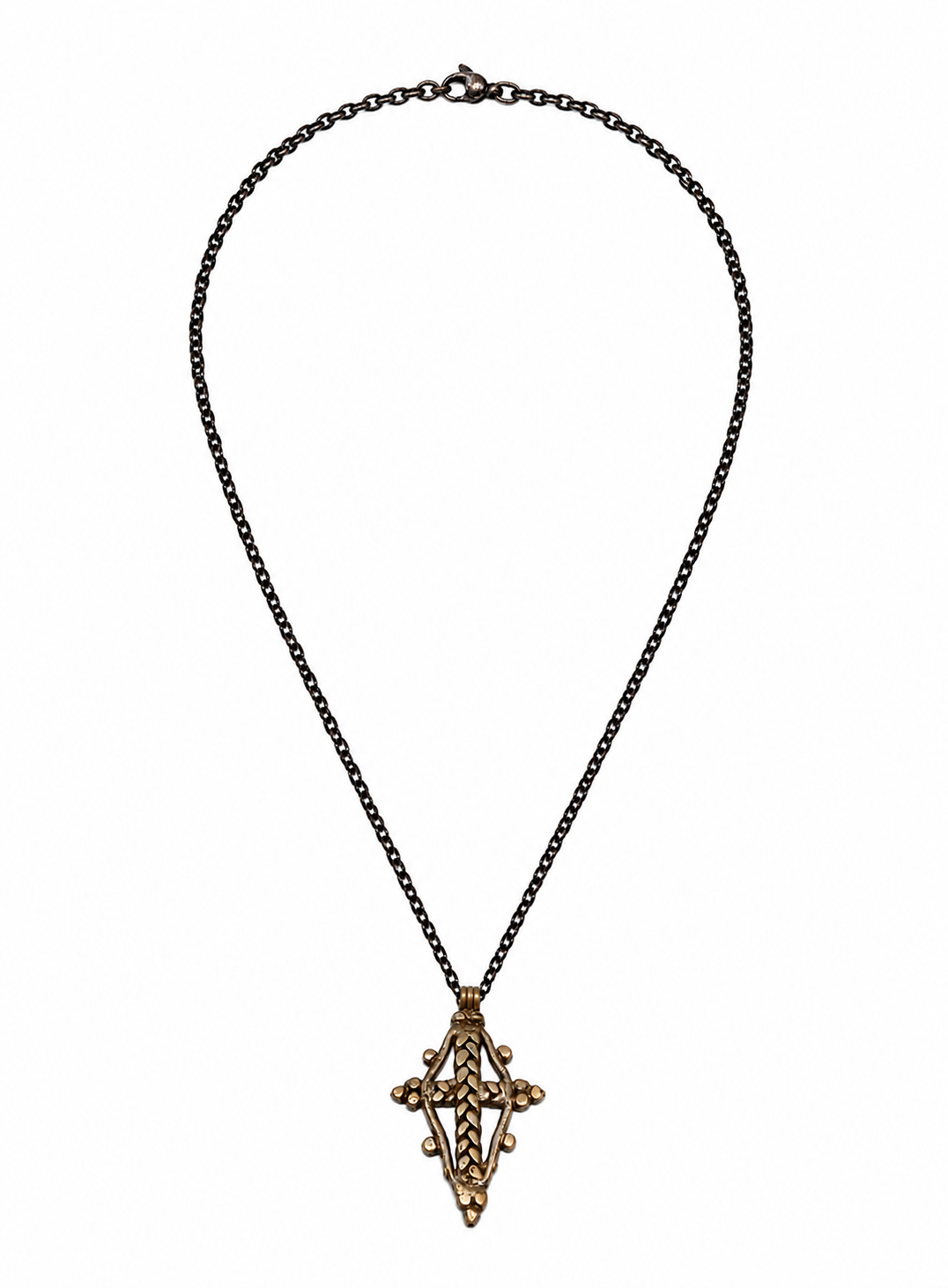 Antique Ethiopian Coptic Christian Cross Handmade Silver Pendant Ethiopia Africa