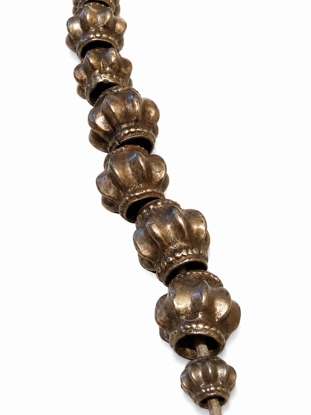 Antique Afghani Silver Balochi Bead Necklace