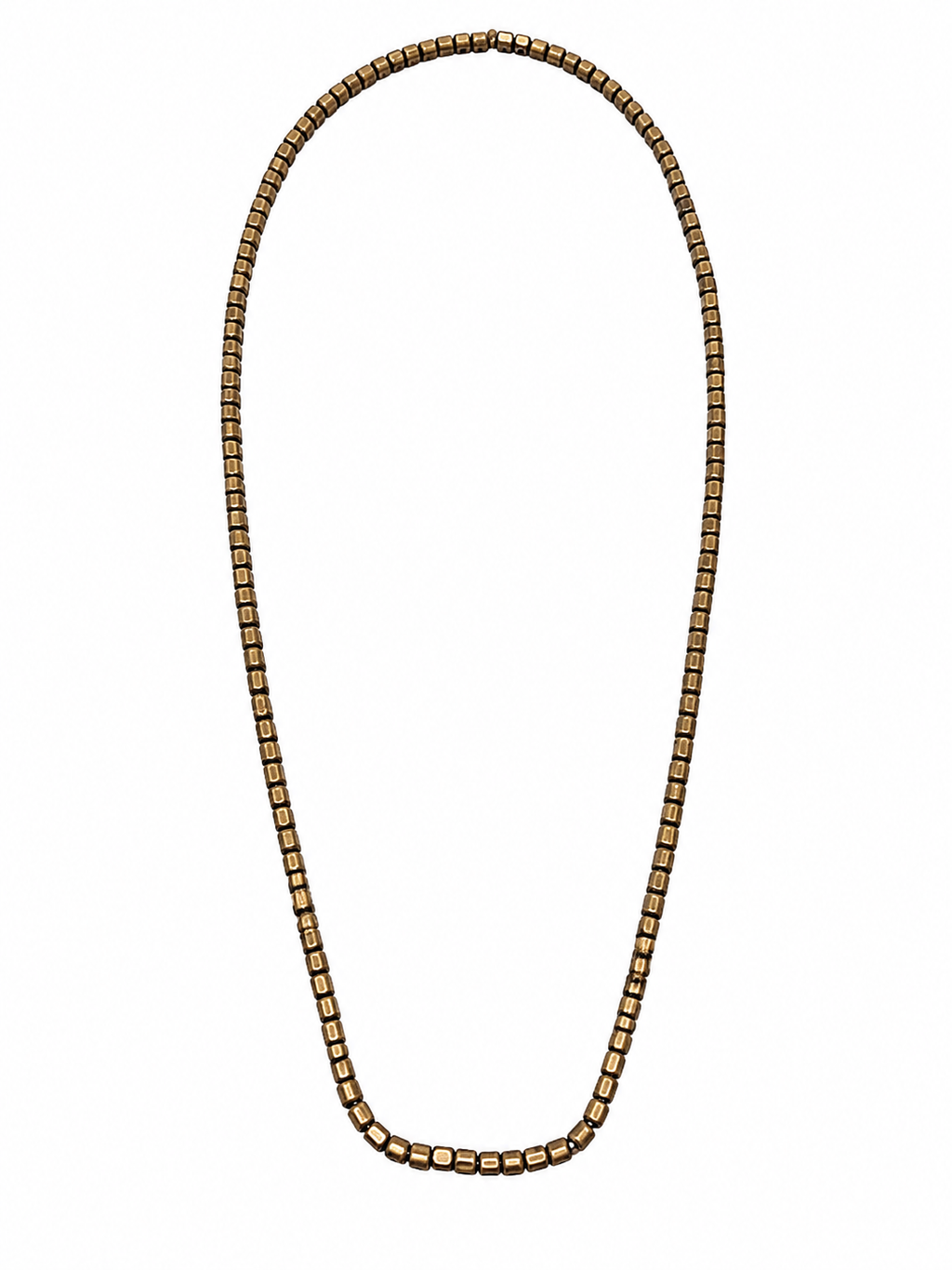 Antique Brass Beaded Necklace