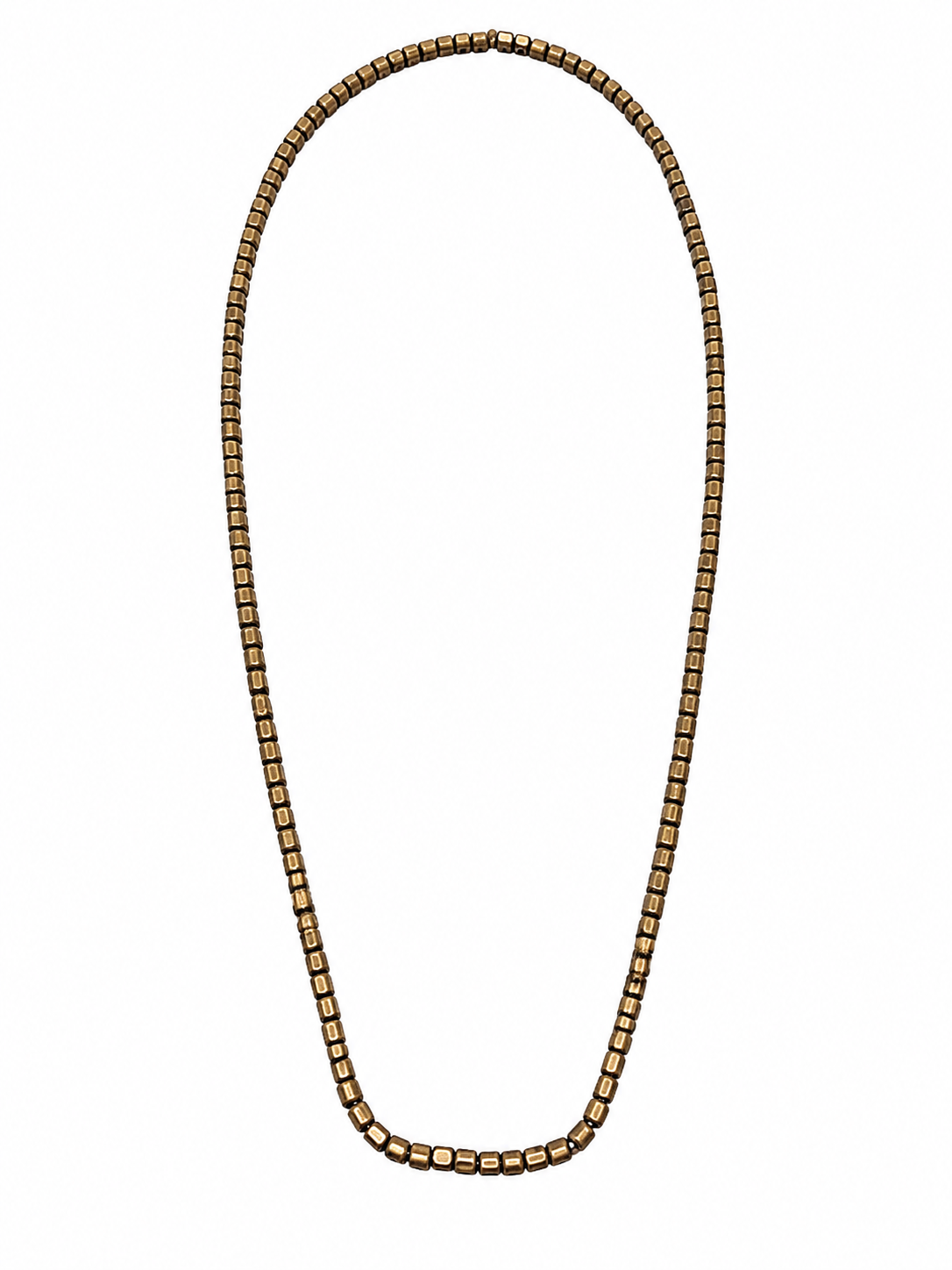 Antique Brass Beaded Necklace