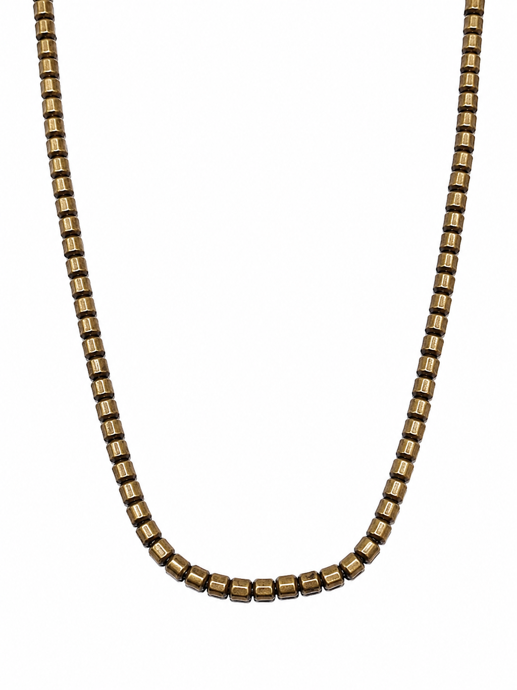 Antique Brass Beaded Necklace