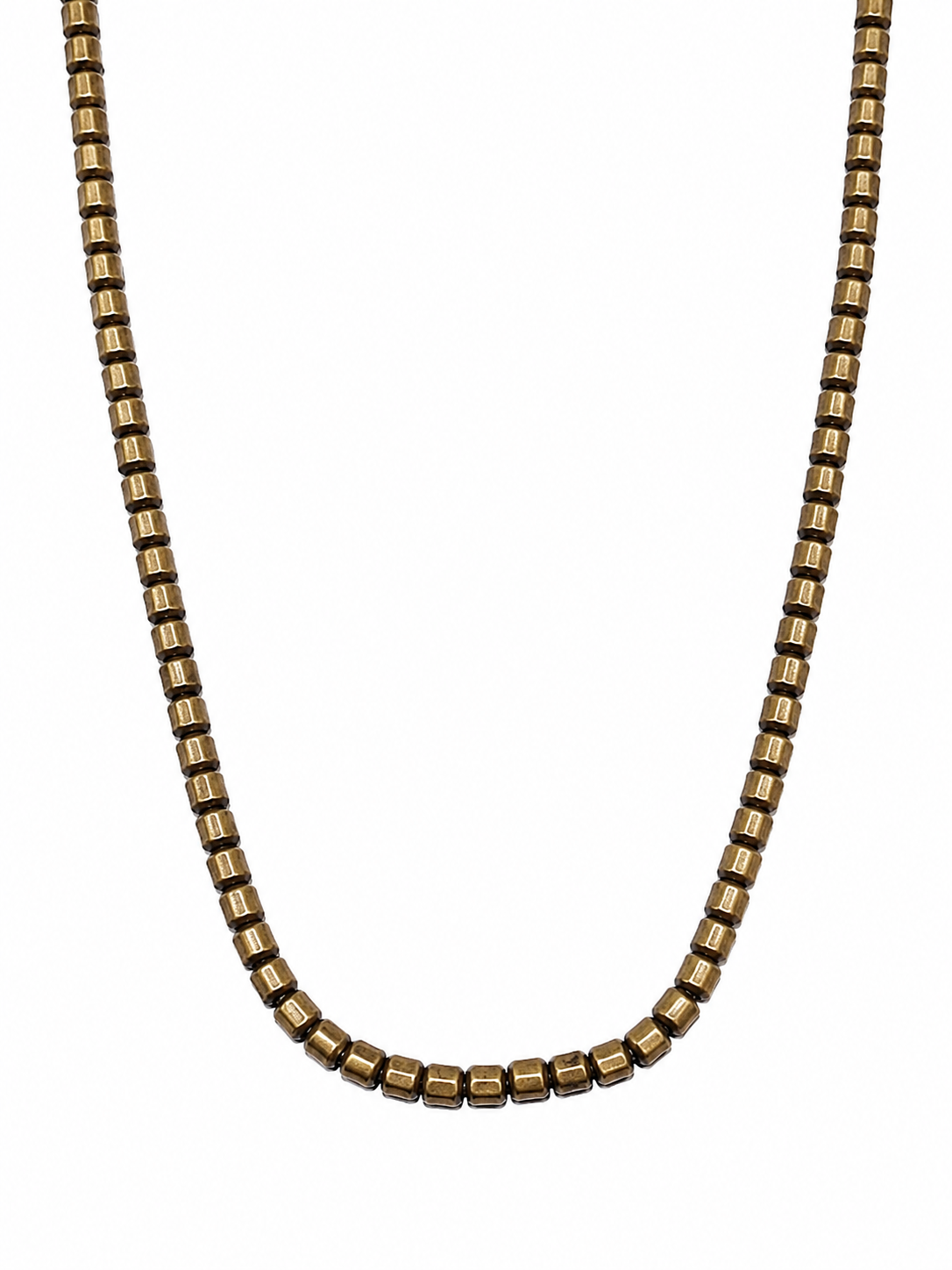 Antique Brass Beaded Necklace