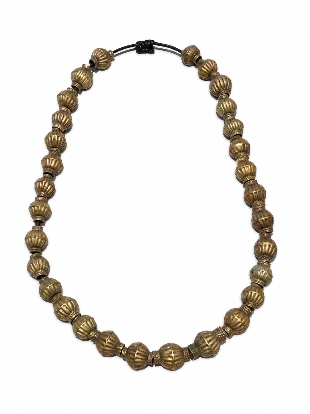 Antique Afghani Silver Balochi Bead Necklace