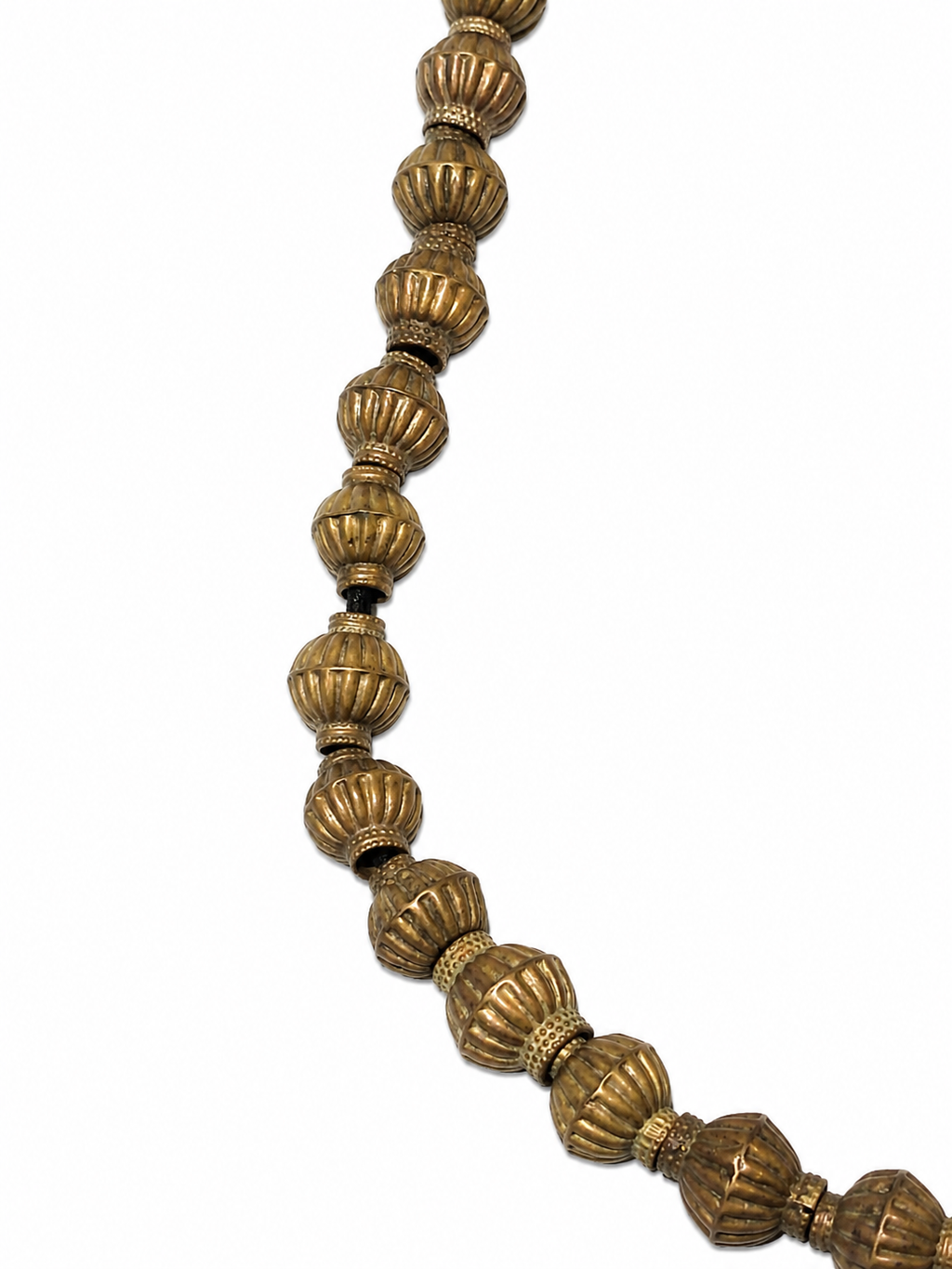 Antique Afghani Silver Balochi Bead Necklace