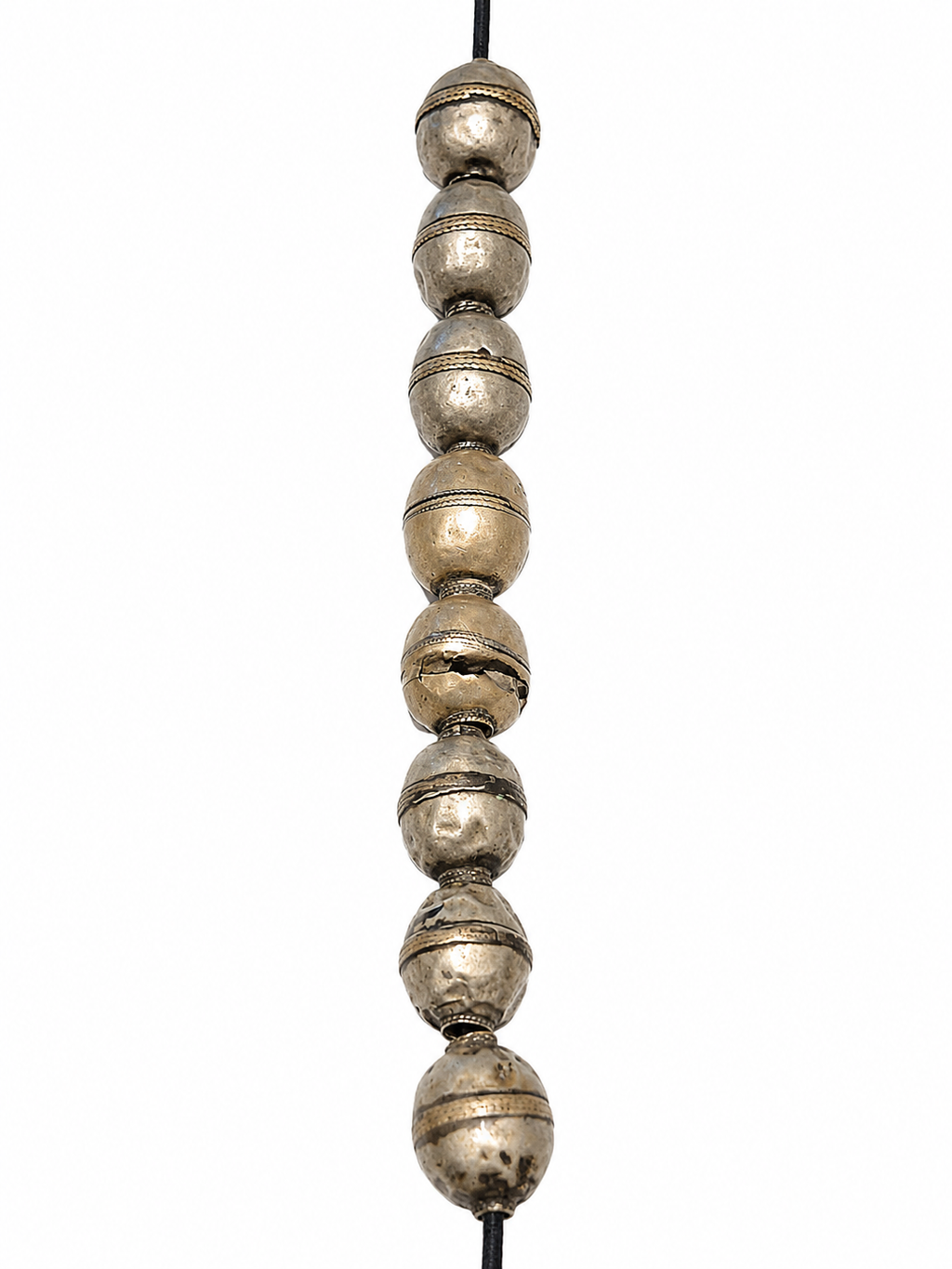 Antique Ornate Metal Bead Necklace