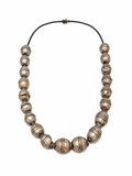 Antique Ornate Metal Bead Necklace