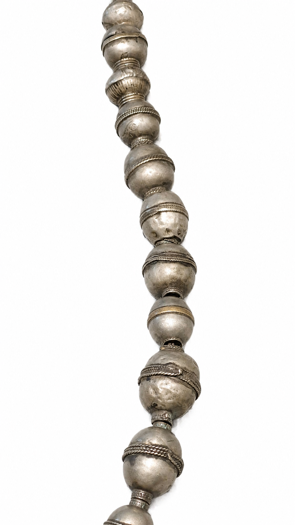 Antique Ornate Metal Bead Necklace