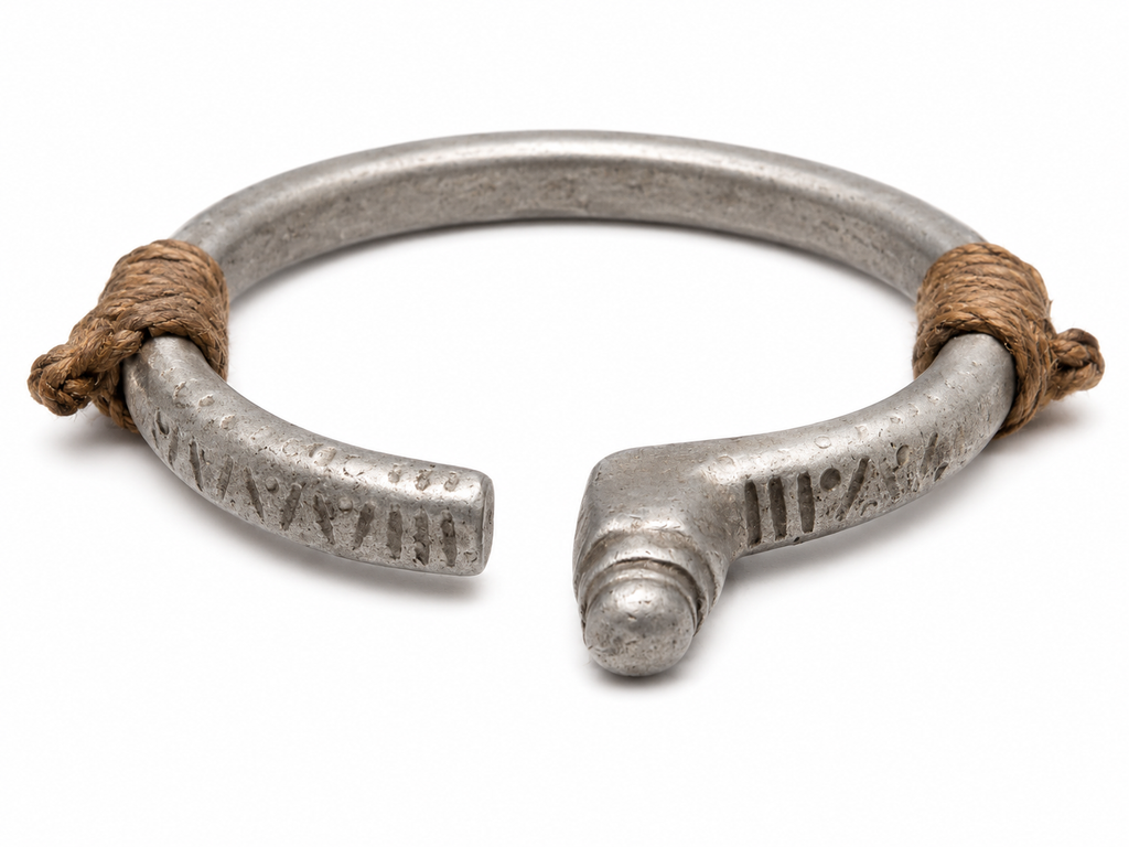 Antique Sculptural Cord Pendant Necklace