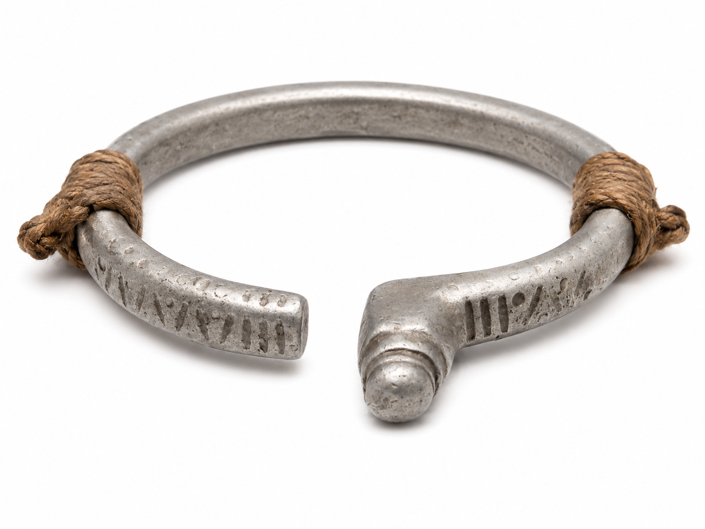 Antique Sculptural Cord Pendant Necklace