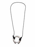 Antique Crescent Collar Pendant Necklace