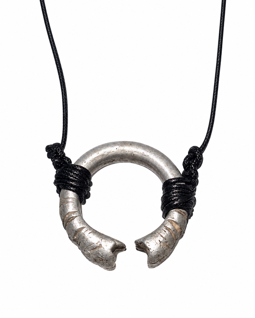 Antique Crescent Collar Pendant Necklace
