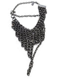 Armour Multilayered Gunmetal Necklace