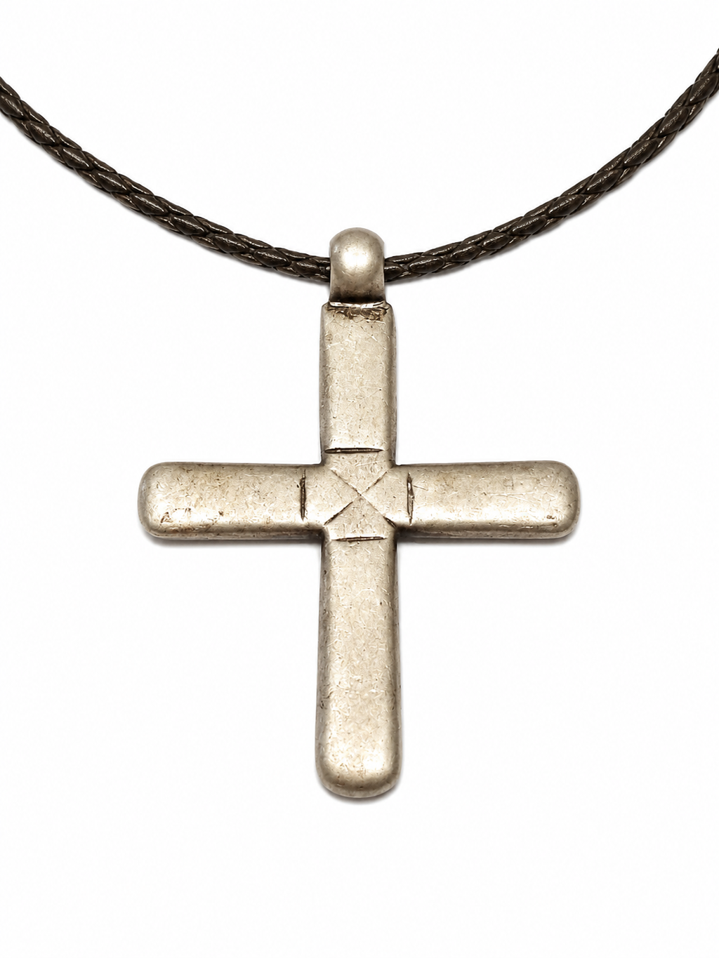 Antique Ethiopian Coptic Cross Silver Pendant
