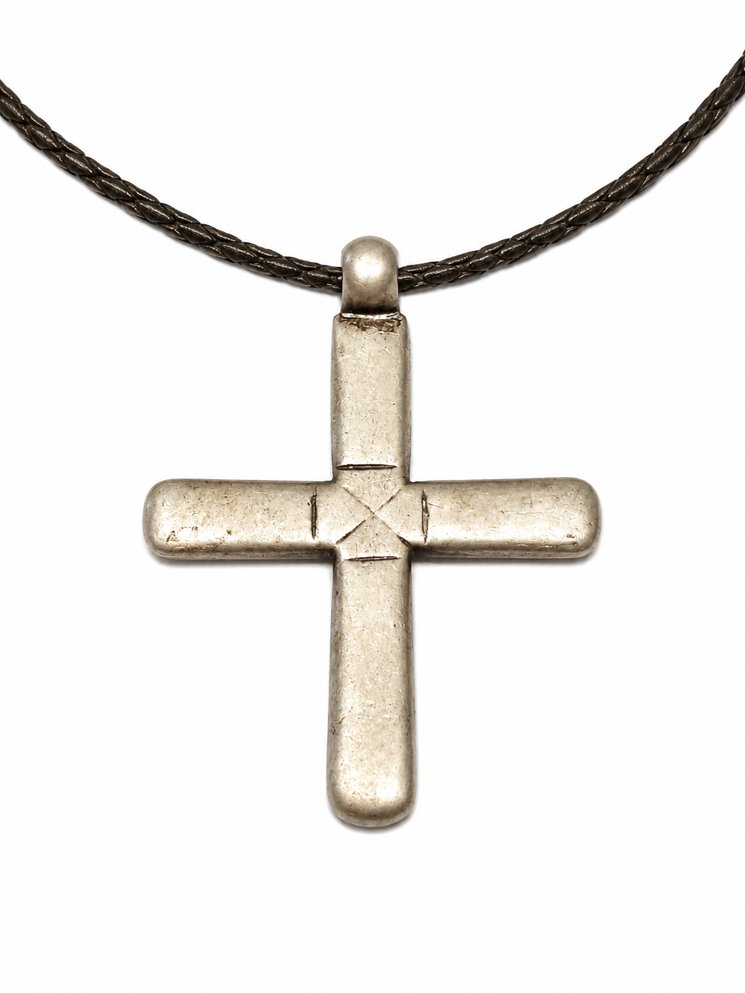 Antique Ethiopian Coptic Cross Silver Pendant