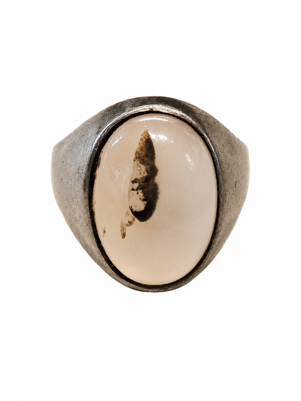 Antique Dur-E Najaf Iraq Quartz 925 Silver Ring
