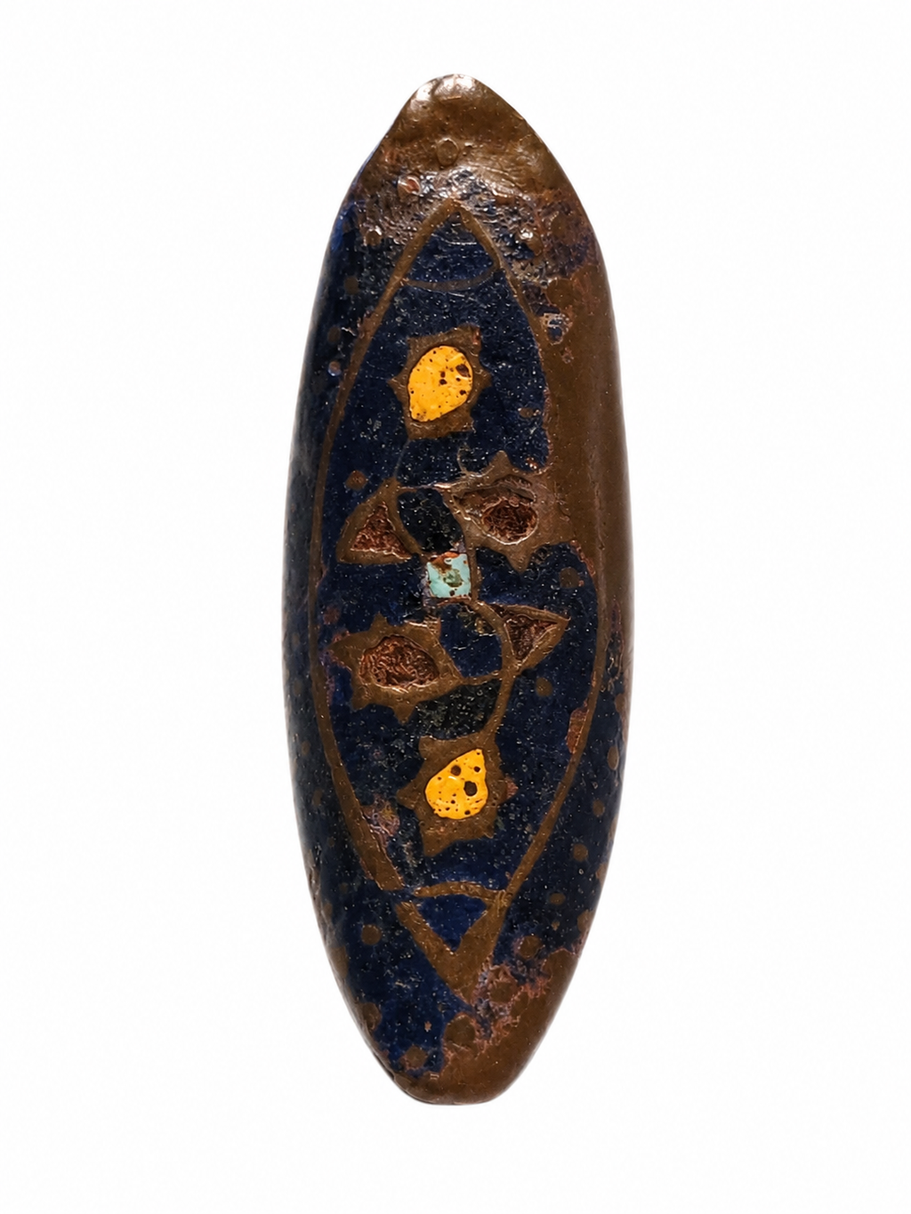 Antique Kenyan Medieval Lapis Lazuli Intaglio Silver Ring