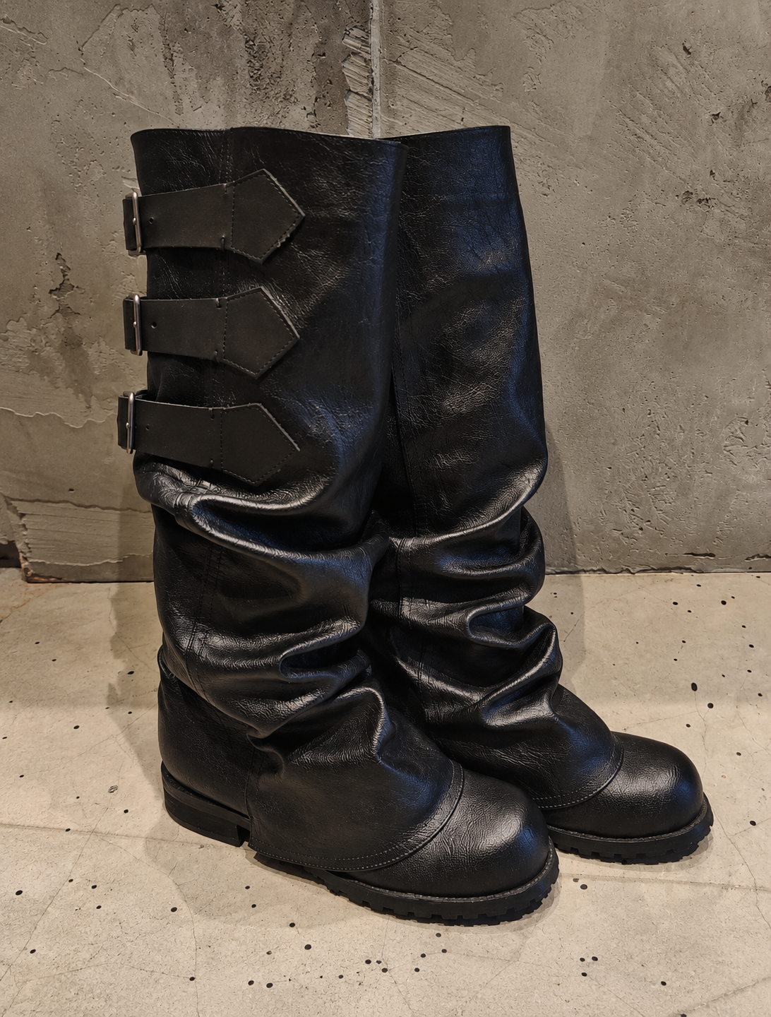 Vintage Distressed Soft Leather Boots