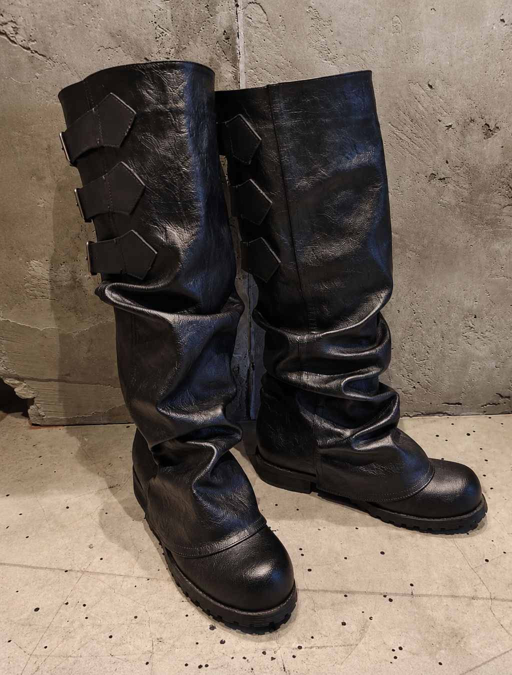 Vintage Distressed Soft Leather Boots