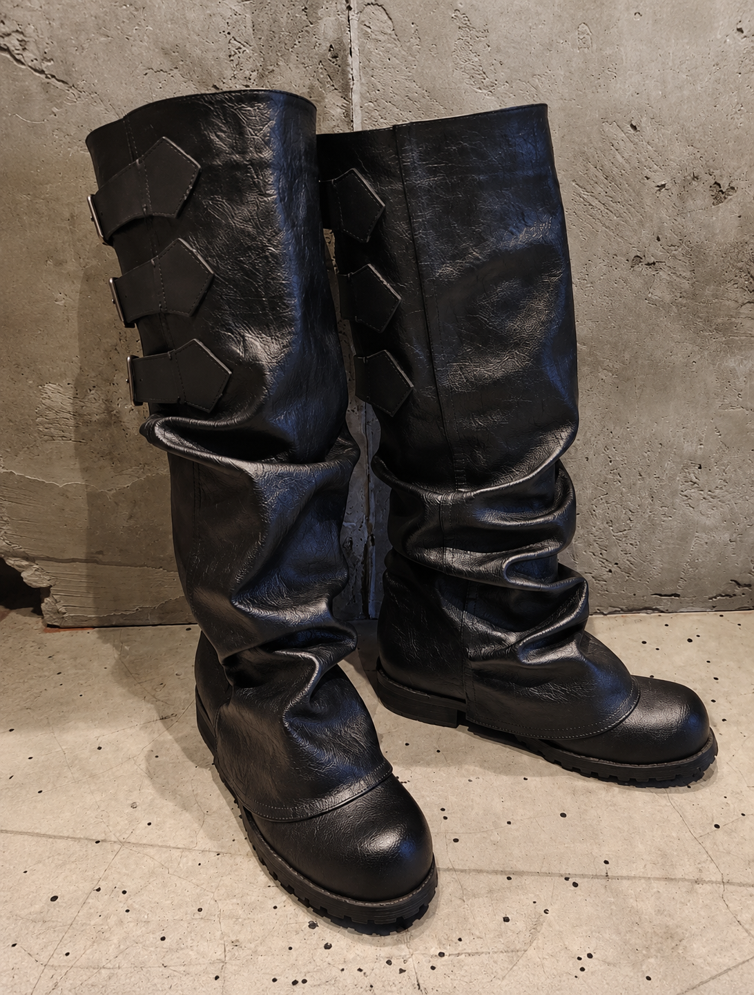 Vintage Distressed Soft Leather Boots