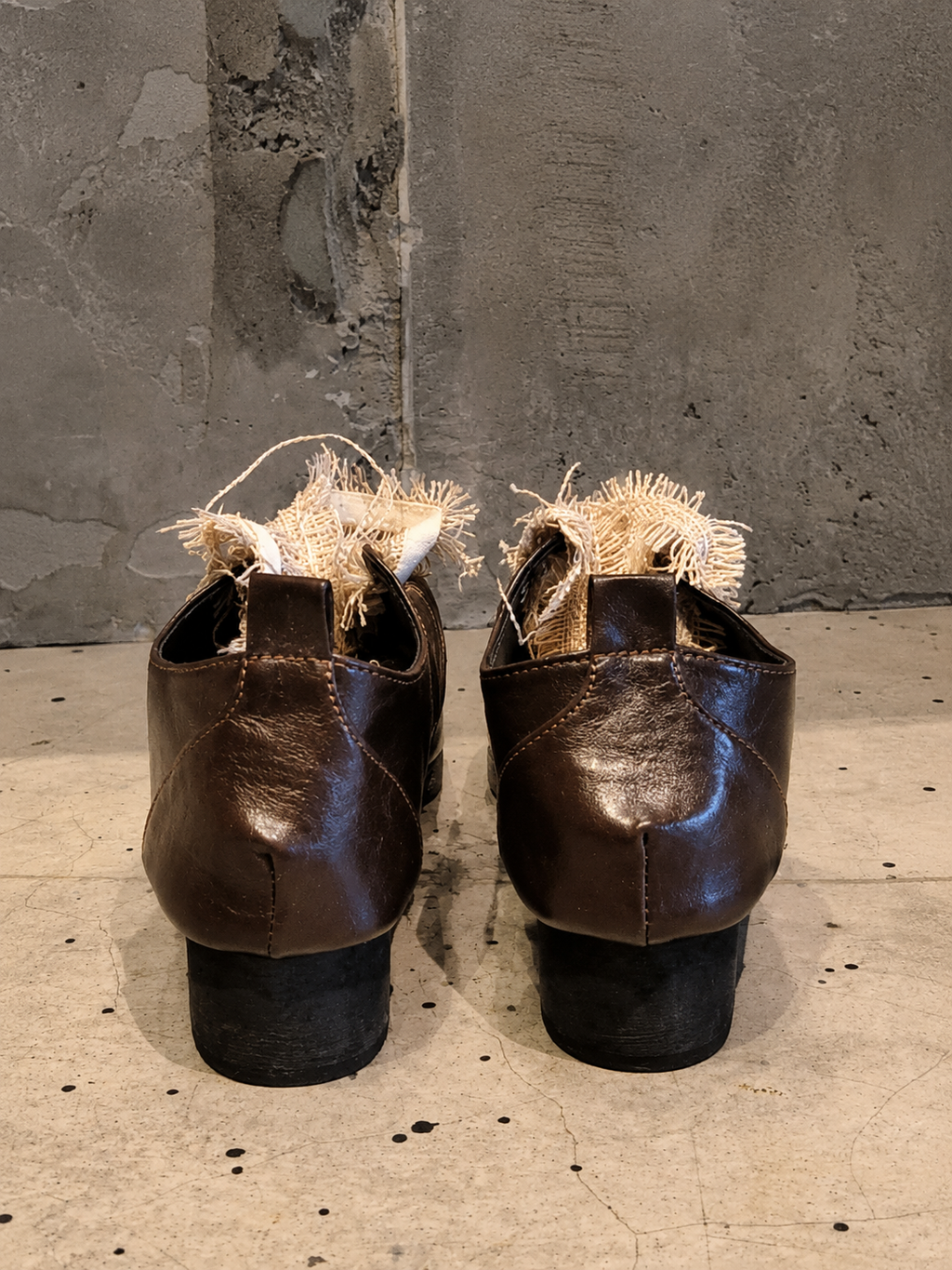 Vintage Raw-Edge Ribbon Mary-Janes
