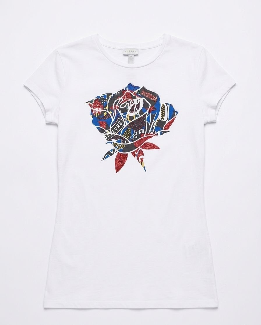Y2K Diesel Glitch Rose Crystal Edition
