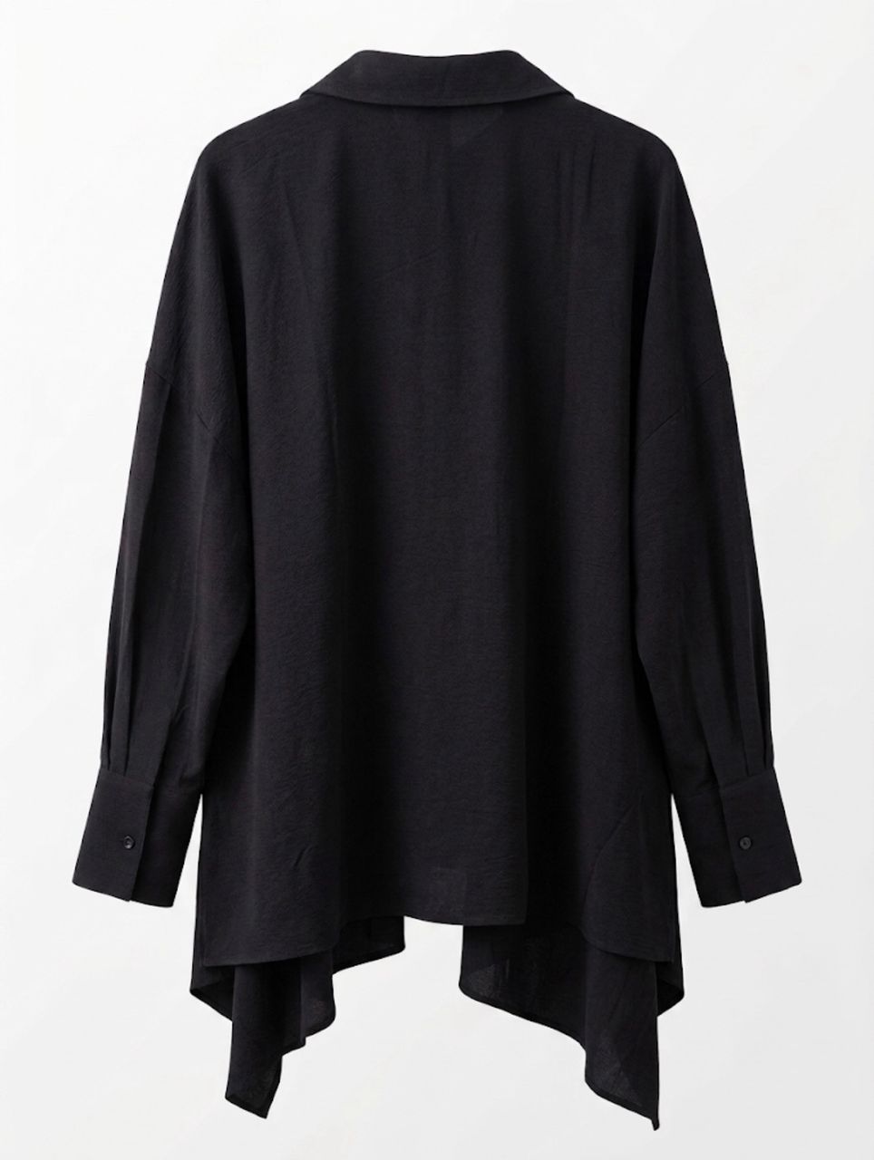 Yohji Yamamoto Inspired Assymetrical Big Long Sleeve shirt with a cupro-blend
