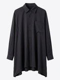 Yohji Yamamoto Inspired Assymetrical Big Long Sleeve shirt with a cupro-blend