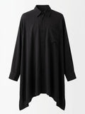 Yohji Yamamoto Inspired Maxi Tail Buttoned Down Shirt