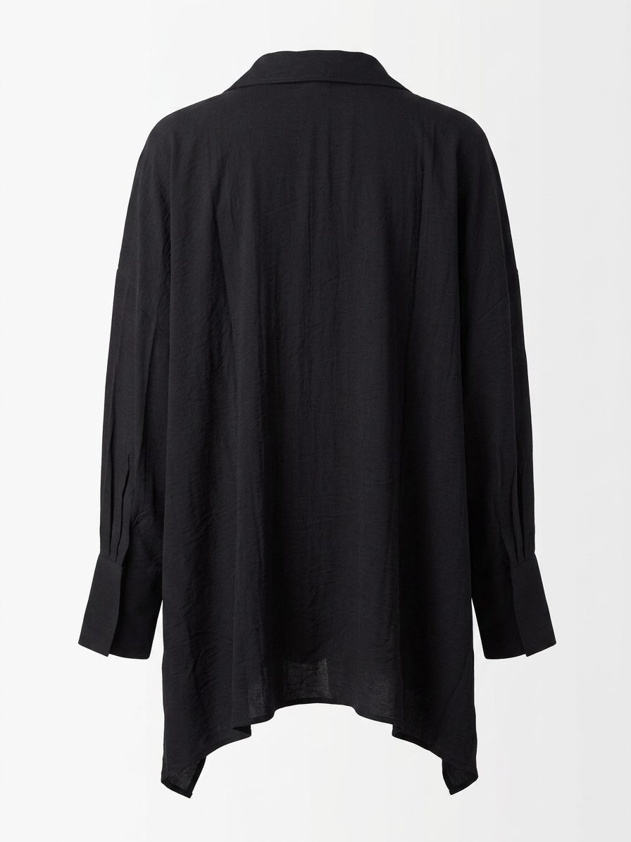 Yohji Yamamoto Inspired Maxi Tail Buttoned Down Shirt