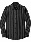 TORNADO MART Vintage Metal Flow Stripe Shirt