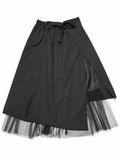 YOHJI YAMAMOTO Inspired Panel Assymetrical Laced Skirt
