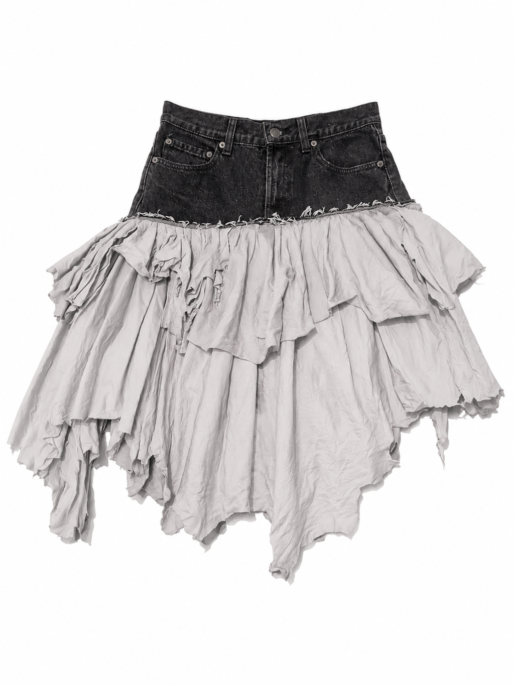 Inspired Japanese Avant Garde Patchwork Balloon Skirt