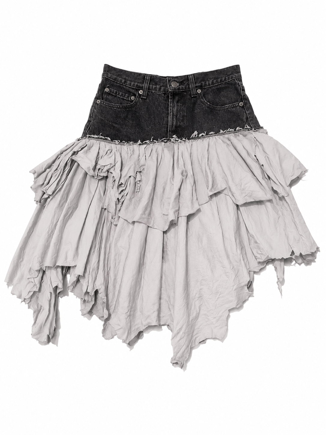 Inspired Japanese Avant Garde Patchwork Balloon Skirt