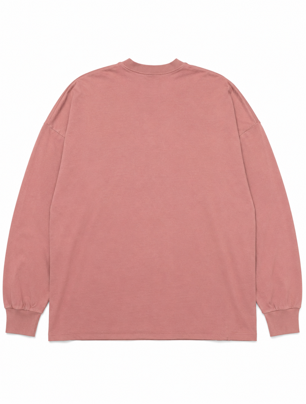ST000127 — Deconstructed Mesh Panel Jacket in dusty rose. Rear view showing clean back panel, dropped shoulder construction, and ribbed cuff detail. Frak/Ture archive piece.