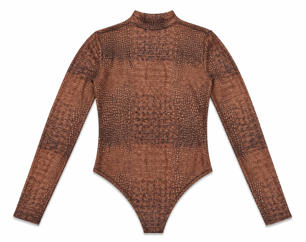 Crocodile Print Bodysuit