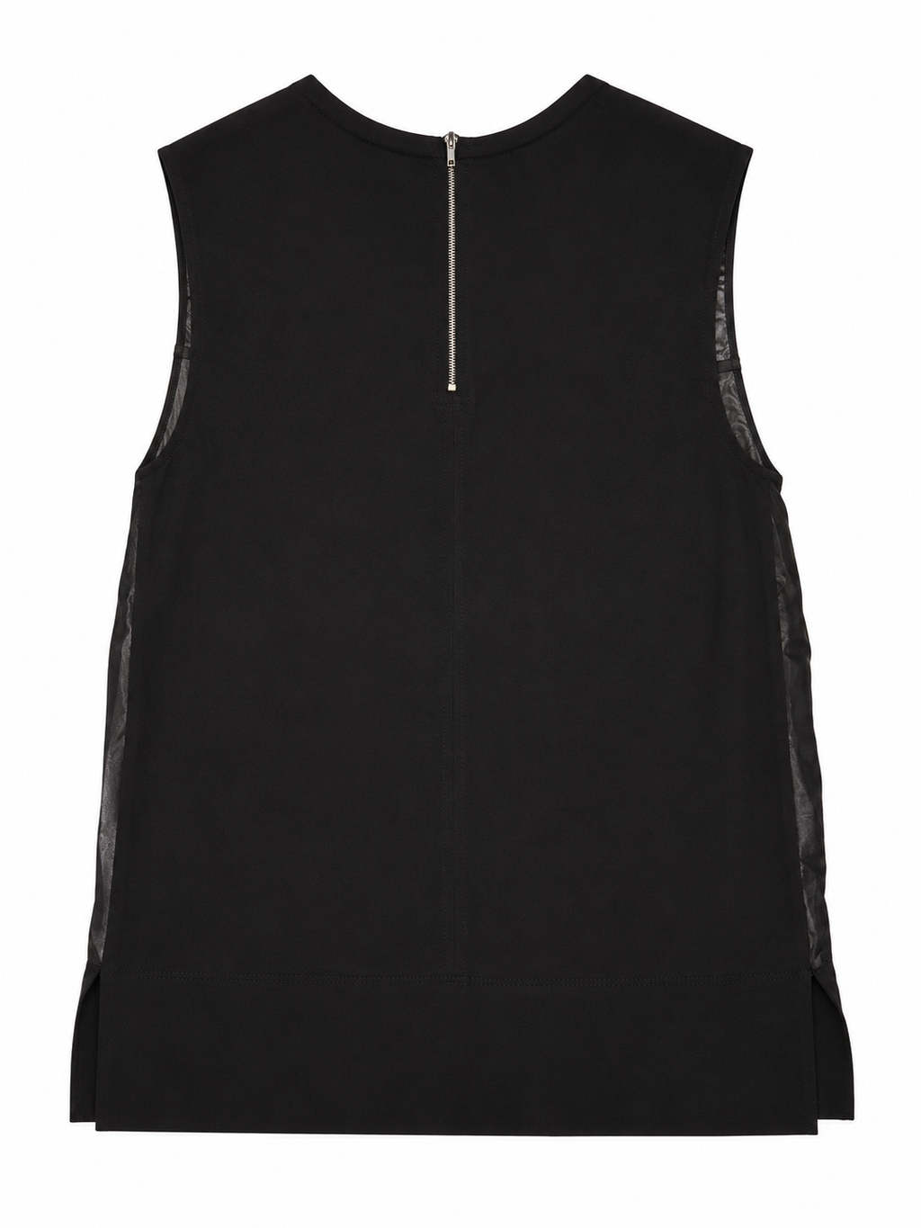 Helmut Lang Spring/Summer 2014 Hexa Burn Out Black Panelled Blouse