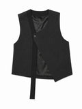 YOHJI YAMAMOTO INSPIRED Black Tailored Pivot Waistcoat