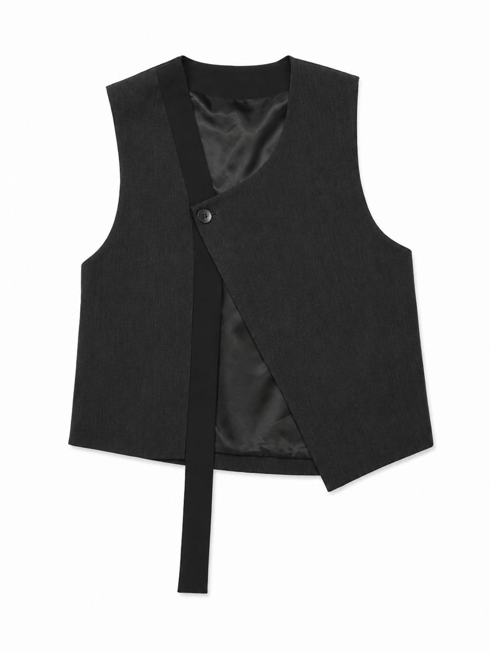 YOHJI YAMAMOTO INSPIRED Black Tailored Pivot Waistcoat