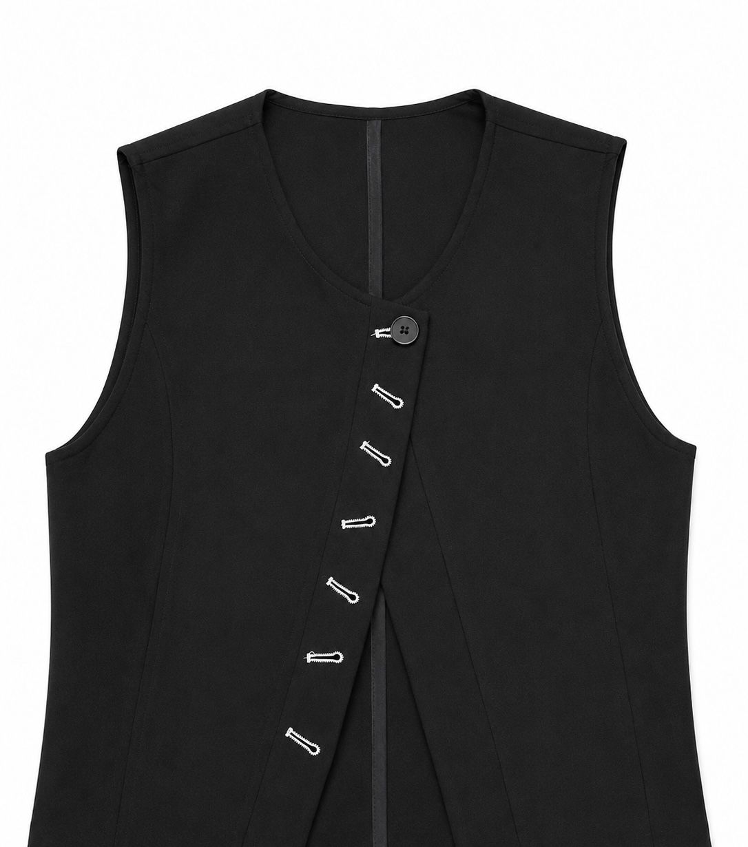 YOHJI YAMAMOTO INSPIRED Irregular buttoned Tailored Line Vest
