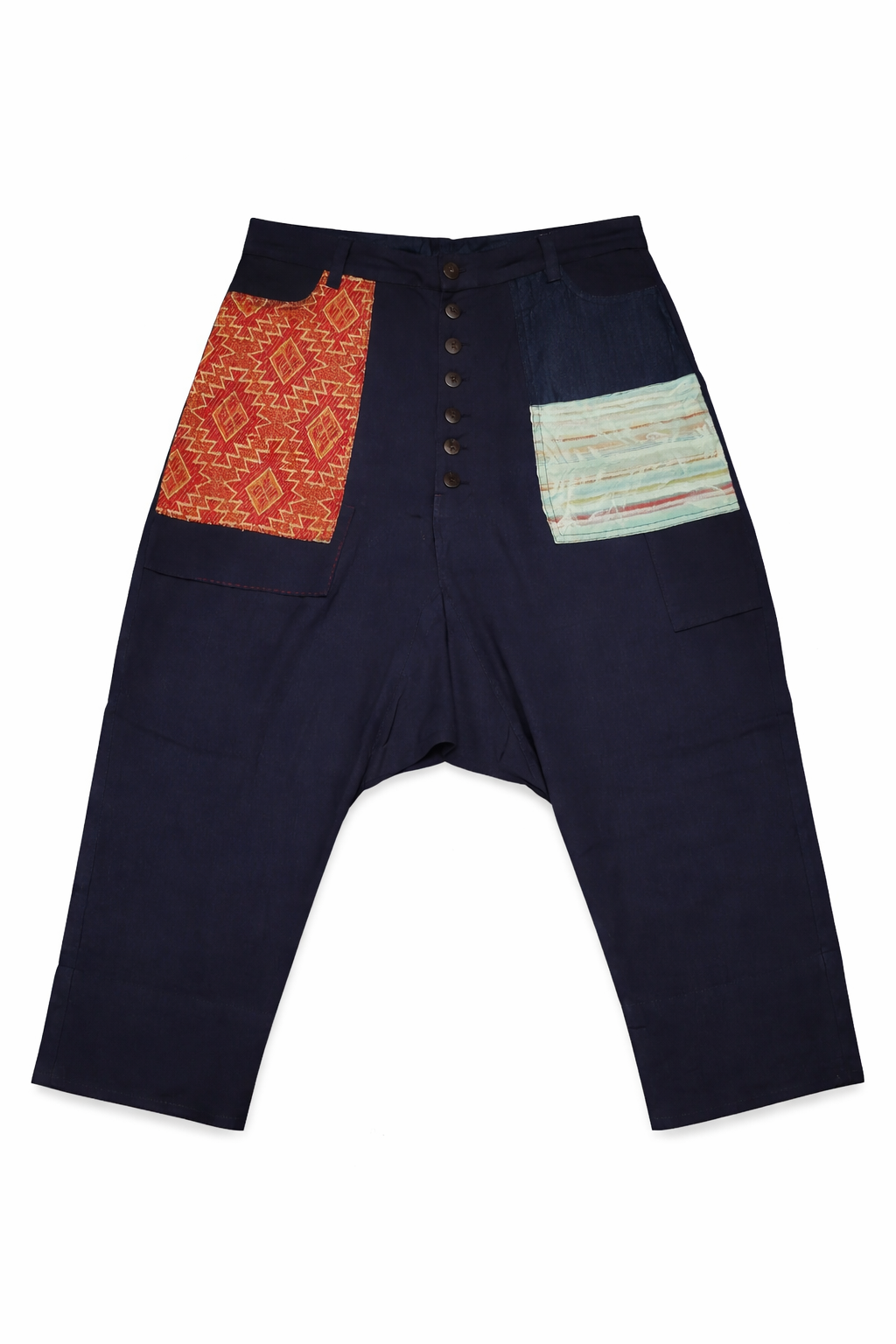Boro/sashiko Ethnic Textile Fusion Pants