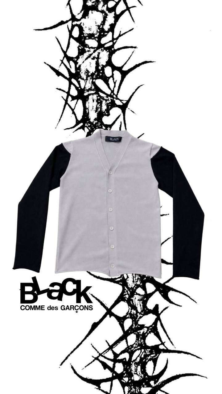 Black Comme Des Garçons Studio Black Comme Des Garçons bicolor cardigan