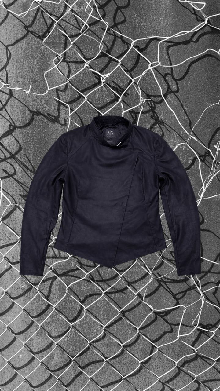 Armani Exchange Archive ARMANI EXCHANGE (A|X) Asymmetrical Zip/Wrap Moto Jacket SS12 Collection