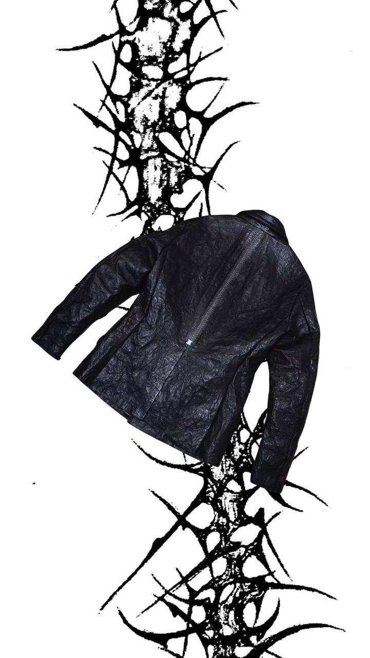 TACTICAL STAPELINE Genuine Calfskin Leather Coat