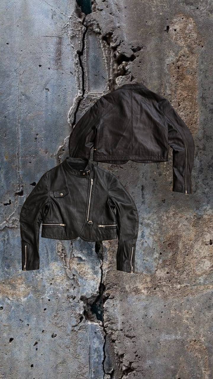 Vintage High-Taper Finish Sleeves Lambskin Jacket
