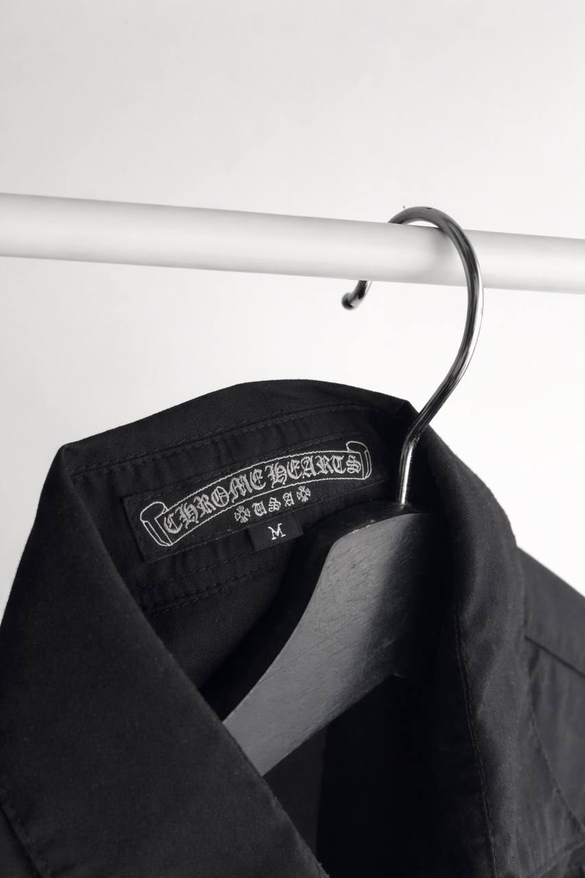 CHROME HEARTS GOTHIC SCRIPT LONG SLEEVE BUTTON-UP