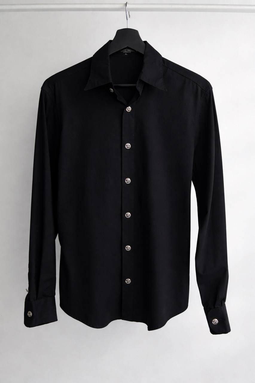 CHROME HEARTS GOTHIC SCRIPT LONG SLEEVE BUTTON-UP