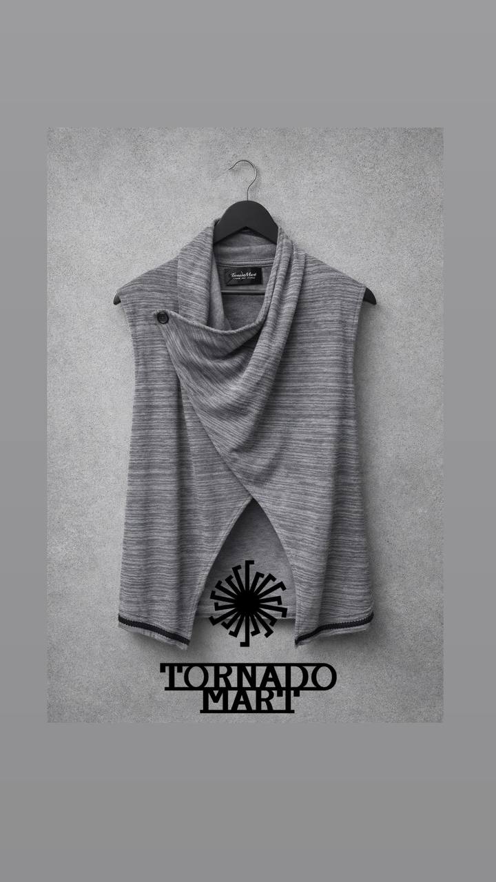TORNADO MART - Asymmetrical Draped Vest